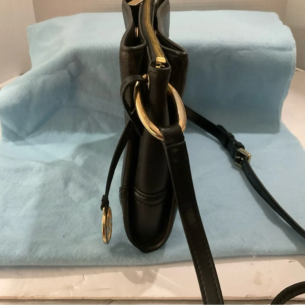 Michael Kors Black‎ Leather Crossbody Bag